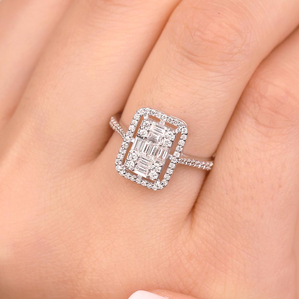 0.30 Karat Laboratuvar Pırlanta Tiffany Forever Tektaş Yüzük - FP11037
