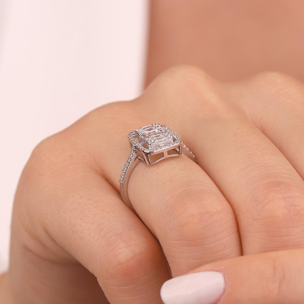 0.30 Karat Laboratuvar Pırlanta Tiffany Forever Tektaş Yüzük - FP11037