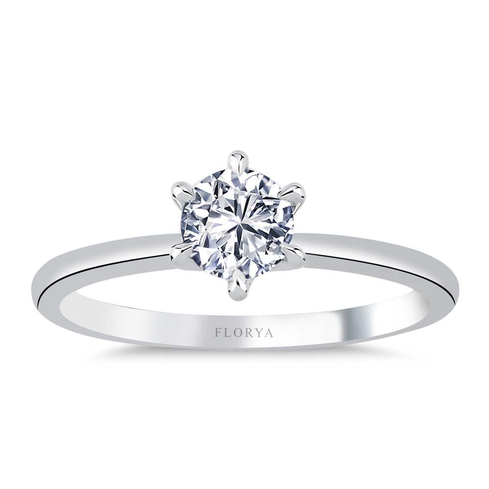 Tektaş Yüzükler 0.30 Karat Laboratuvar Pırlanta Tiffany Forever Tektaş Yüzük - FP11037