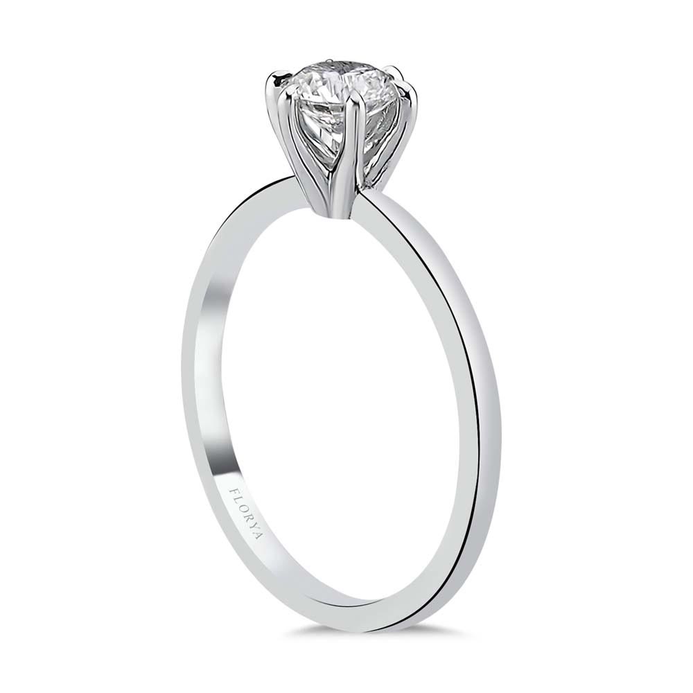 Tektaş Yüzükler 0.30 Karat Laboratuvar Pırlanta Tiffany Forever Tektaş Yüzük - FP11037