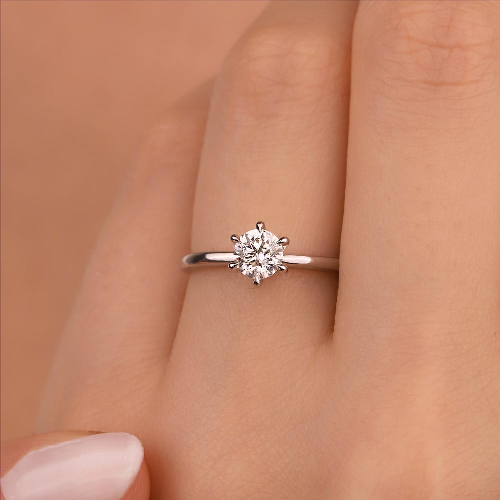 Tektaş Yüzükler 0.30 Karat Laboratuvar Pırlanta Tiffany Forever Tektaş Yüzük - FP11037