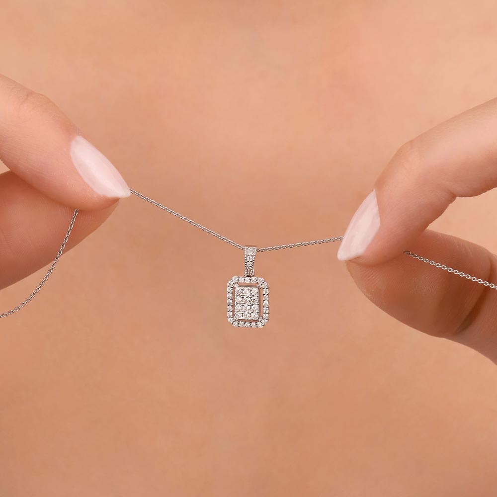 0,33 Karat Laboratuvar Pırlanta Coronet Kolye - FP02810