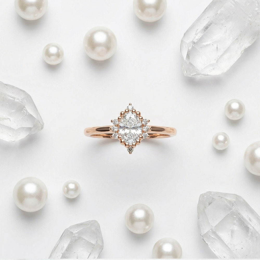 0,35 Karat Vintage Oval Kesim Pırlanta Yüzük - FP10272