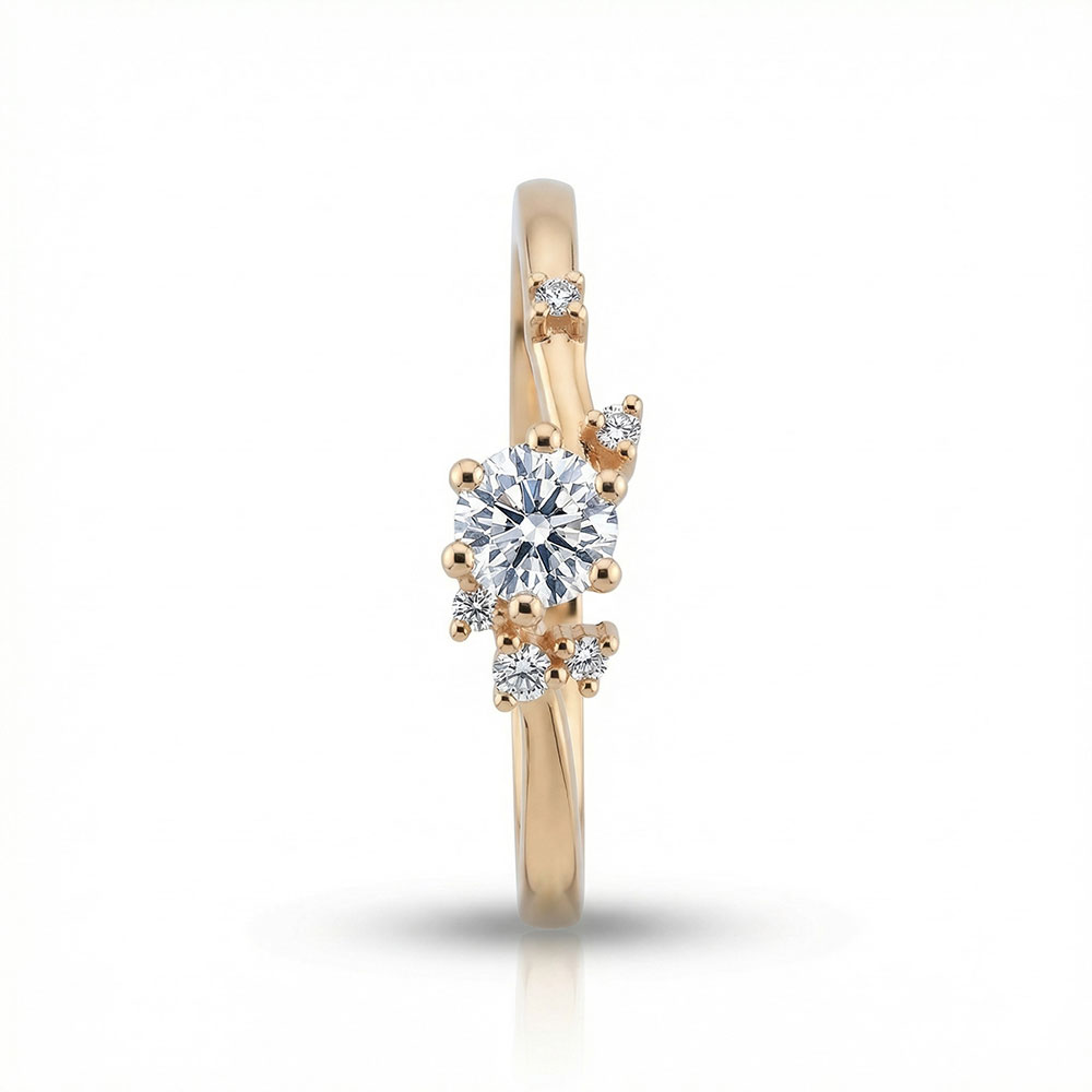 0.36 Karat Tasarım Vintage Pırlanta Yüzük - FP10406