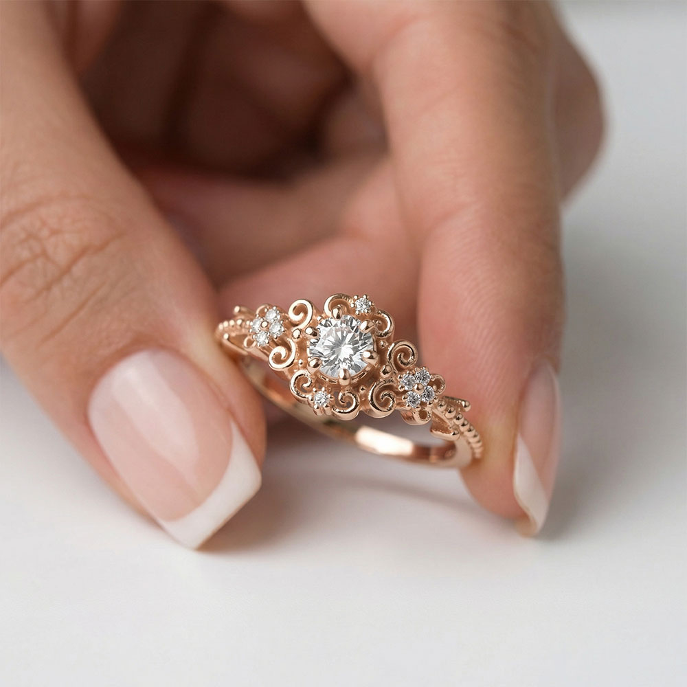 0,36 Karat Vintage Pırlanta Yüzük - FP10275