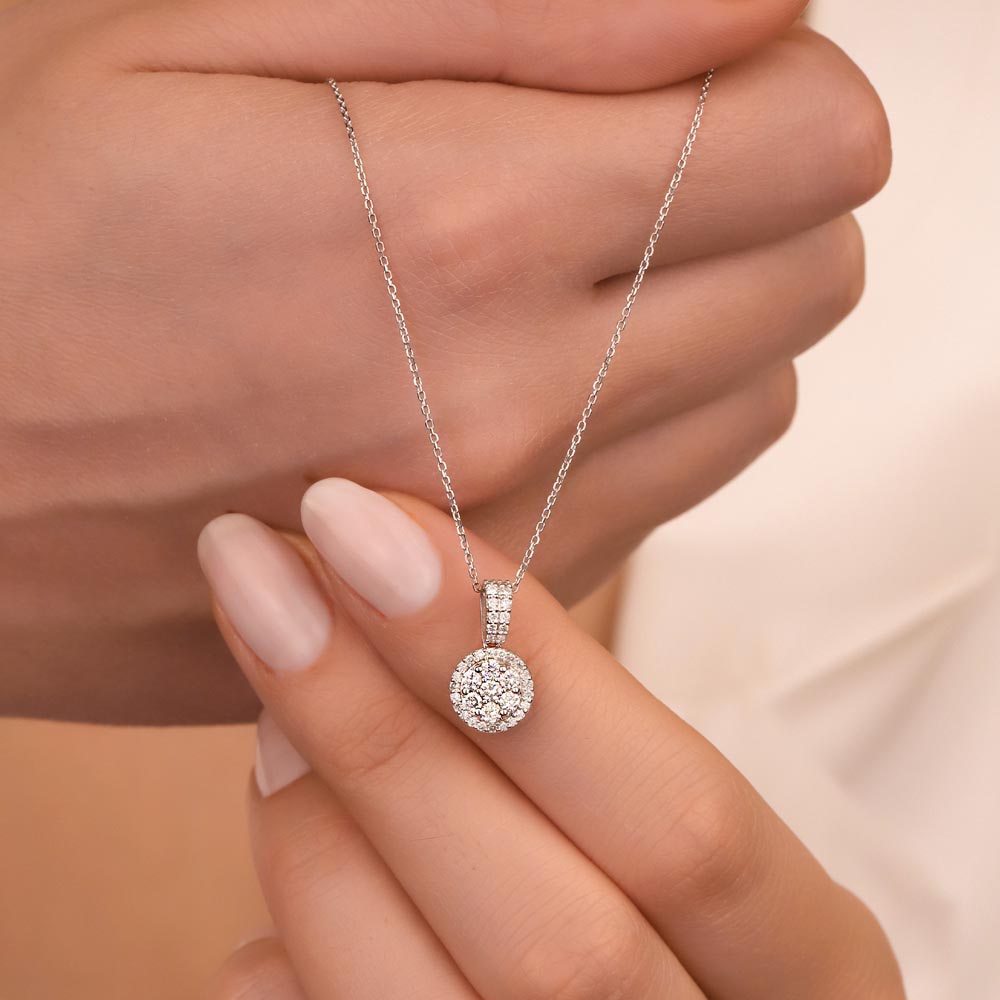 0,38 Karat Lab Pırlanta Coronet Kolye