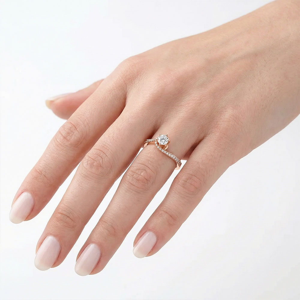 0.39 Karat Özel Tasarım Vintage Pırlanta Yüzük - FP09661