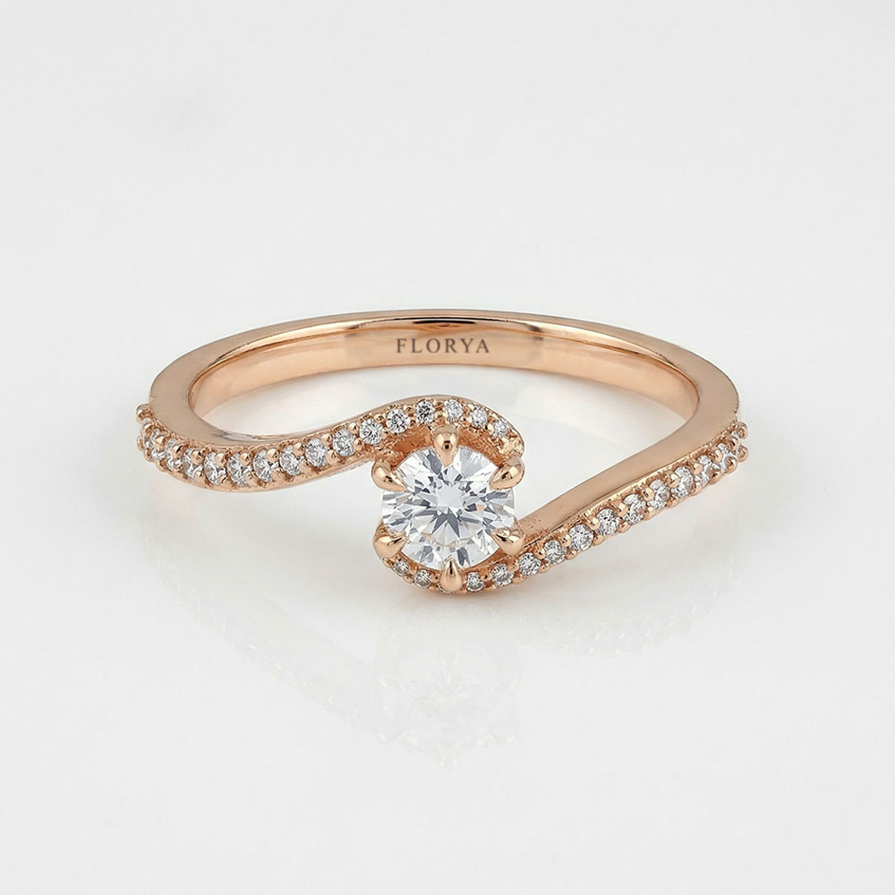 0.39 Karat Özel Tasarım Vintage Pırlanta Yüzük - FP09661