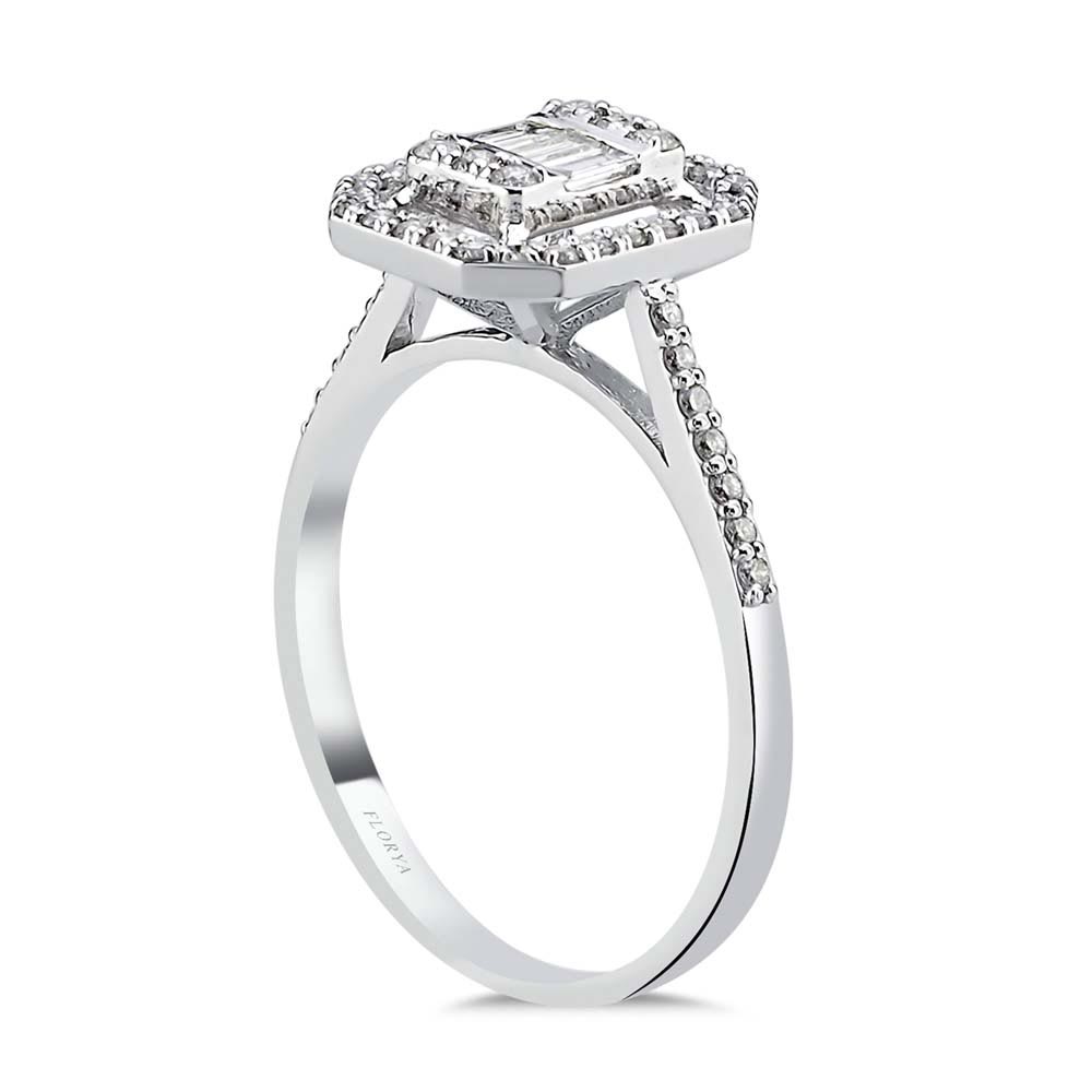 Baget Yüzükler 0.40 Karat Liora Baget Pırlanta Yüzük - FP12142