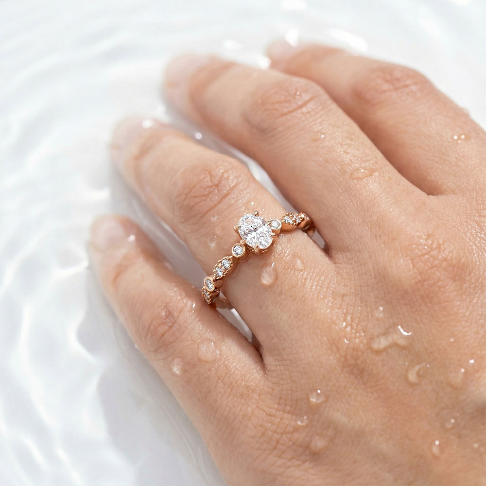 0.40 Karat Oval Vintage Pırlanta Yüzük - FP13468