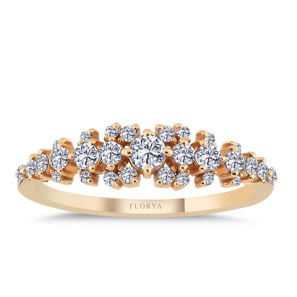 0.40 Karat Özel Tasarım Yarımtur Vintage Pırlanta Yüzük