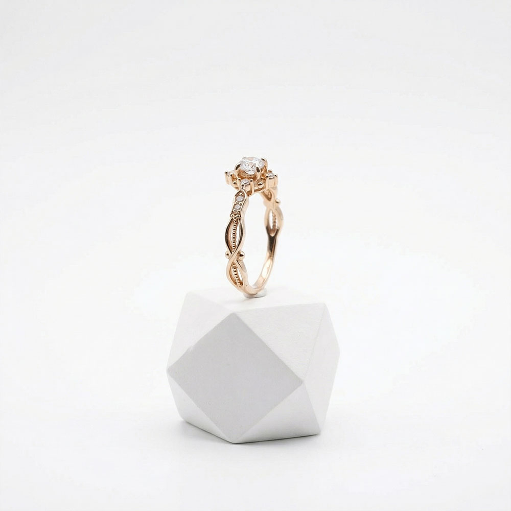 0.42 Karat Minimal Vintage Pırlanta Yüzük - FP13274