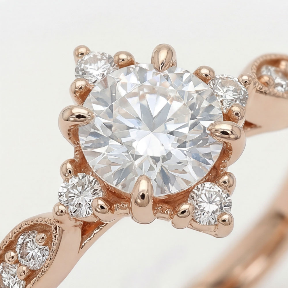 0.42 Karat Minimal Vintage Pırlanta Yüzük - FP13274