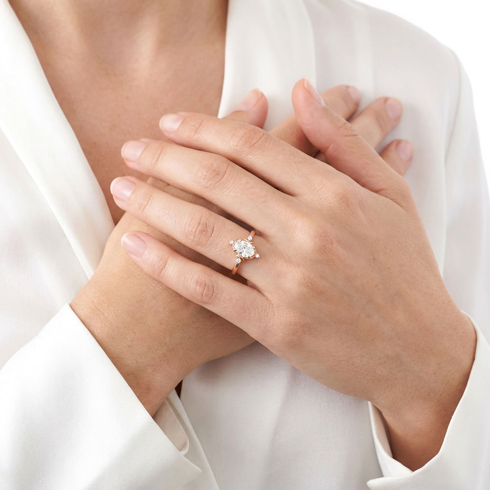 0,43 Karat Pırlanta Oval Vintage Yüzük - FP11791