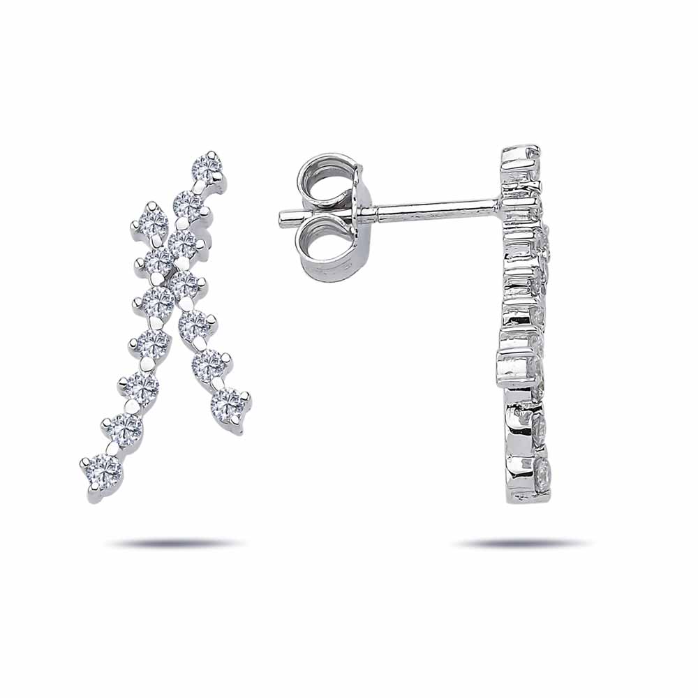 0,44 Karat Pırlanta Su Yolu Küpe - LP00559