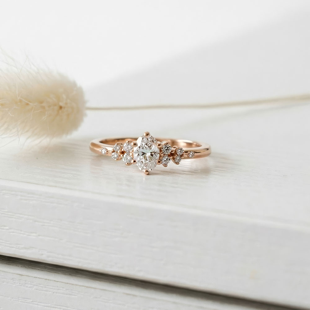 0,45 Karat Pırlanta Oval Vintage Yüzük - FP14383