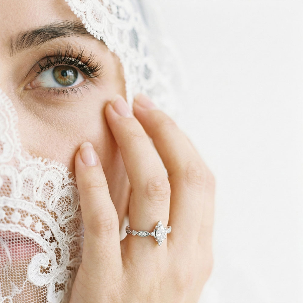 0.48 Karat Oval Vintage Pırlanta Yüzük - FP11955