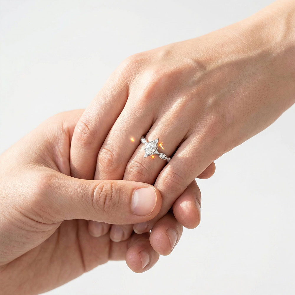 0.48 Karat Oval Vintage Pırlanta Yüzük - FP11955