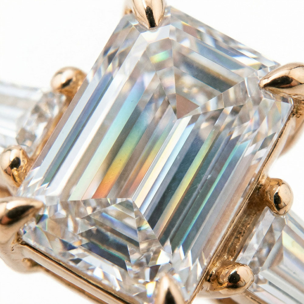 0,50 Karat Baget Taşlı Vintage Pırlanta Yüzük - FP10467