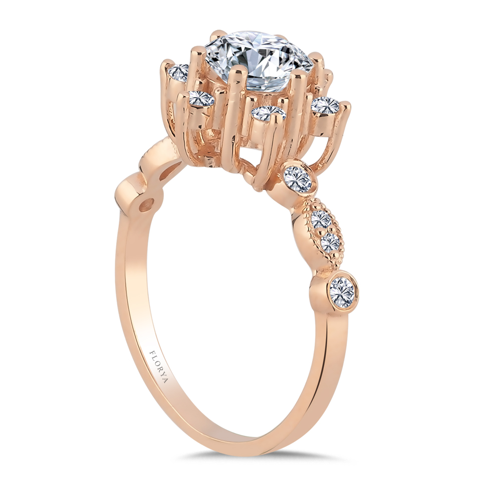 0,50 Karat Laboratuvar Pırlanta Tiffany Oval Tektaş Yüzük - FP00751
