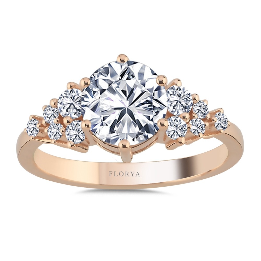 0.52 Karat Laboratuvar Pırlanta Splendor Baget Yüzük - FP02818