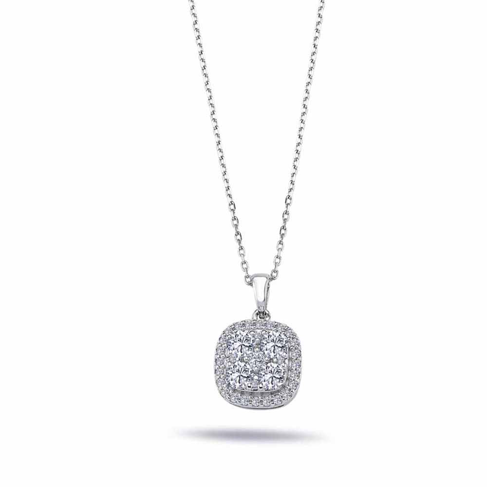 0,55 Karat Pırlanta Taşlı Daisy Coronet Kolye - LP00588