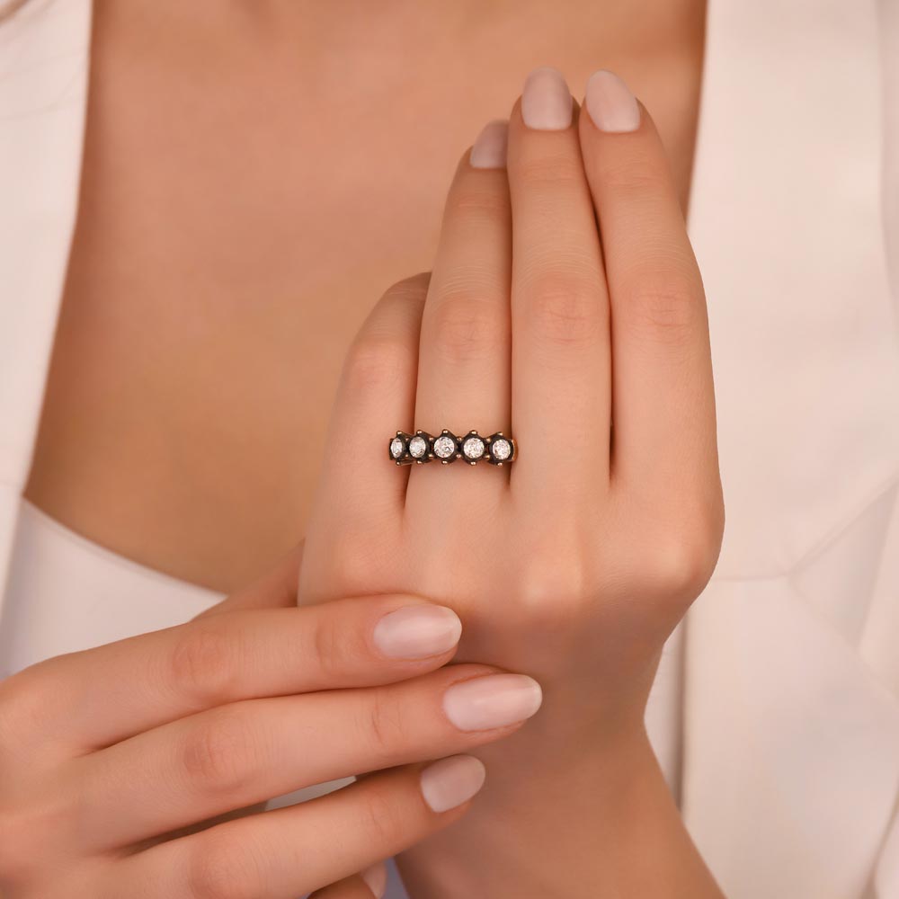 0,55 Karat Pırlantalı Beştaş Elmas Yüzük - LP02627
