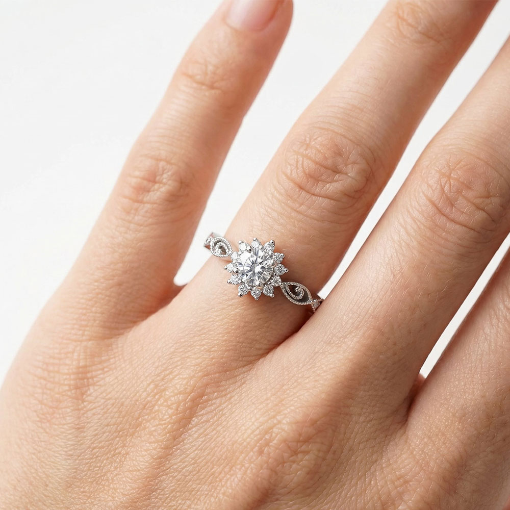 0.56 Karat Stellaré Tasarım Vintage Pırlanta Yüzük - FP07674