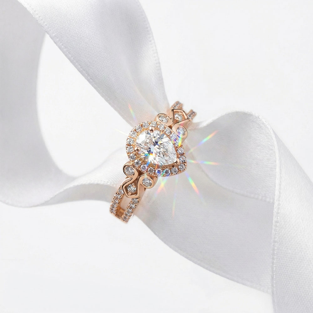 0.57 Karat Damla Vintage Pırlanta Yüzük - FP06090