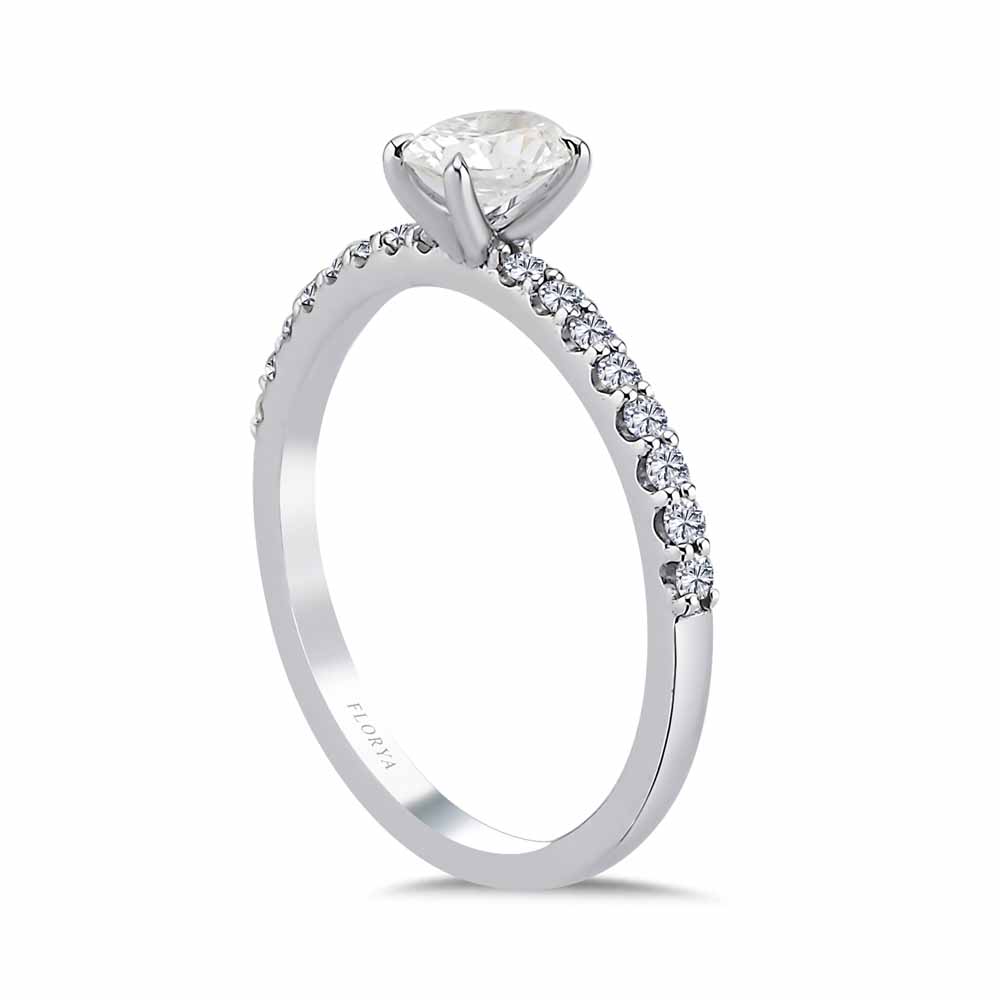 0,60 Karat Laboratuvar Pırlanta Oval Tektaş Yüzük - FP12213