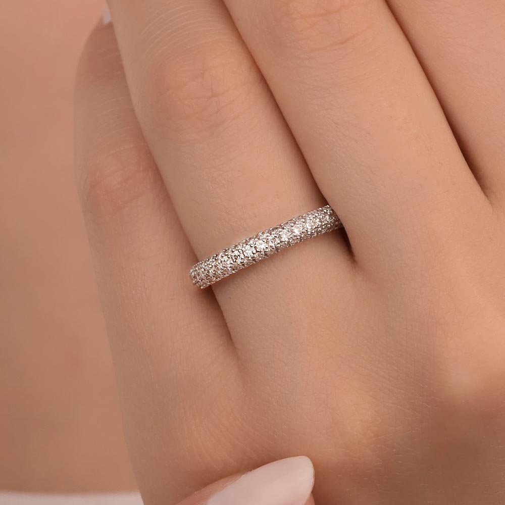 0,60 Karat Laboratuvar Pırlantalı Beştaş Yüzük - FP02297