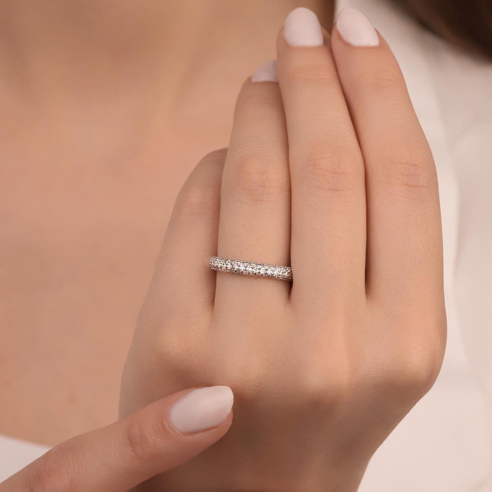 0,60 Karat Laboratuvar Pırlantalı Beştaş Yüzük - FP02297
