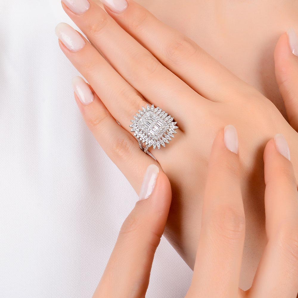 0,62 Karat Laboratuvar Pırlanta Daisy Coronet Kelepçe Bileklik - FP09586