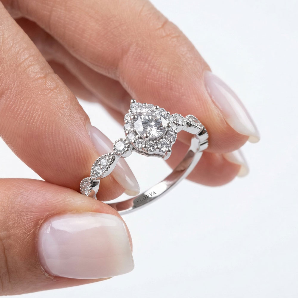 0.64 Karat Pırlanta Essence Vintage Tektaş Yüzük - FP04629