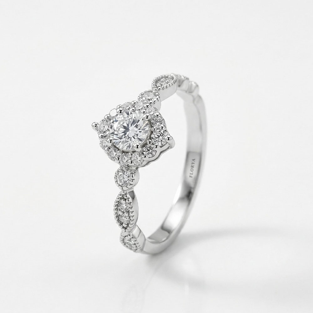 0.64 Karat Pırlanta Essence Vintage Tektaş Yüzük - FP04629