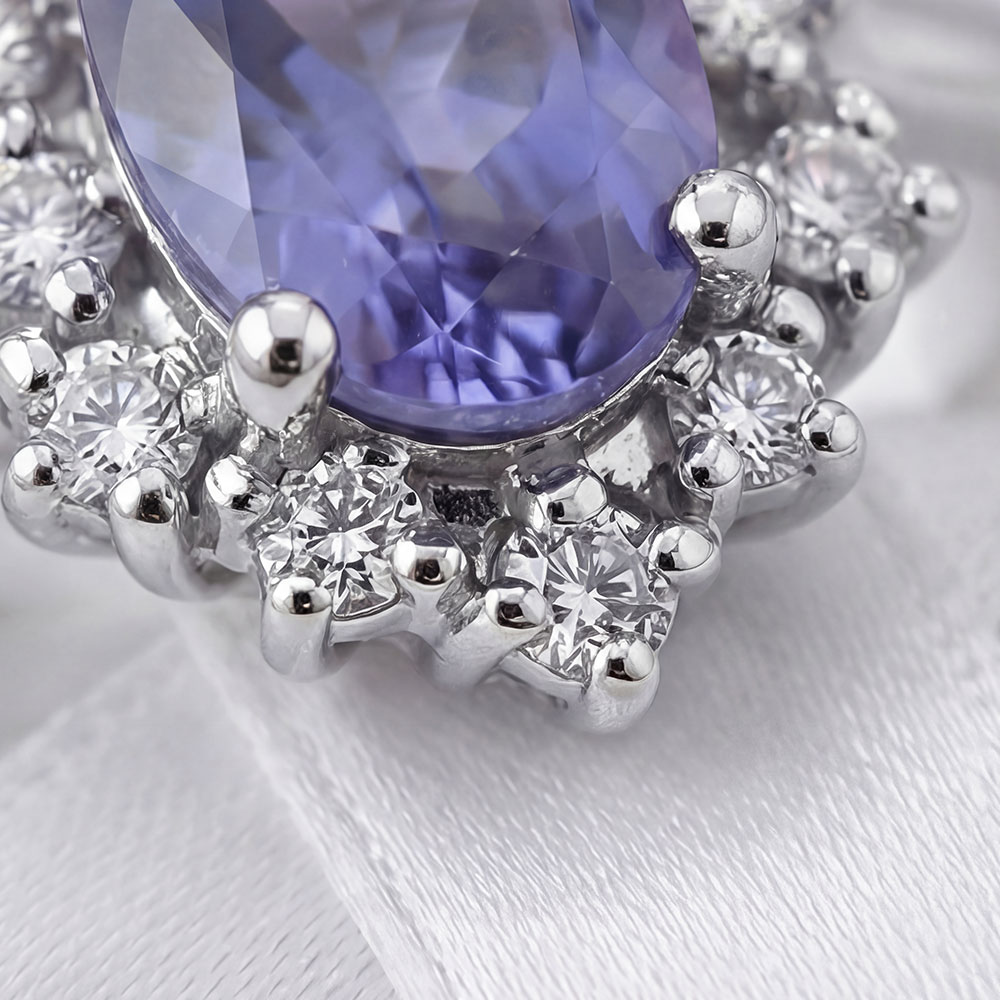 0.67 Karat Tanzanite Taşlı Vintage Pırlanta Yüzük - FP11421
