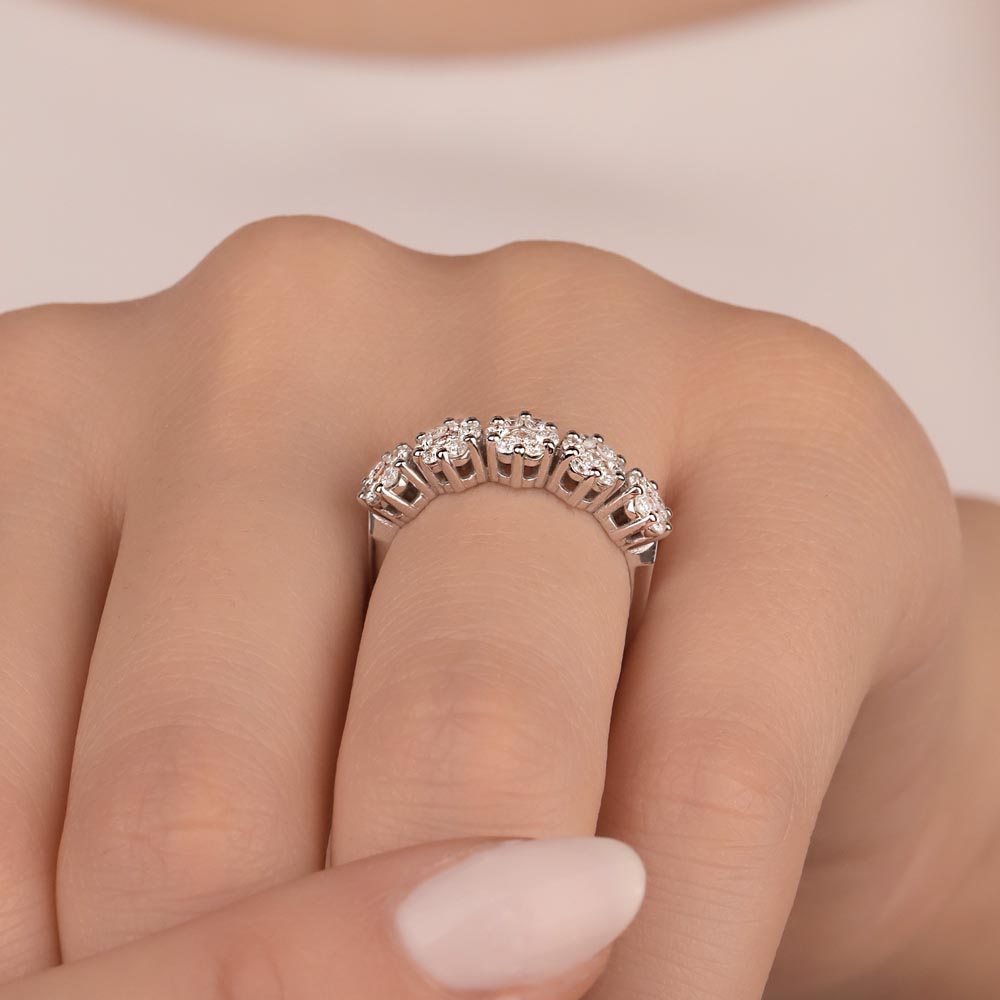 0.68 Karat Laboratuvar Pırlanta Coronet Beştaş Yüzük - FP08546