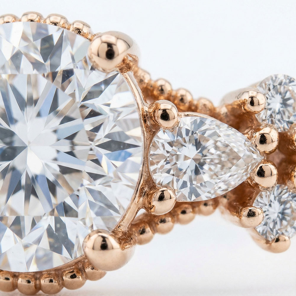 0,70 Karat Lab Pırlanta Vintage Sole Yüzük