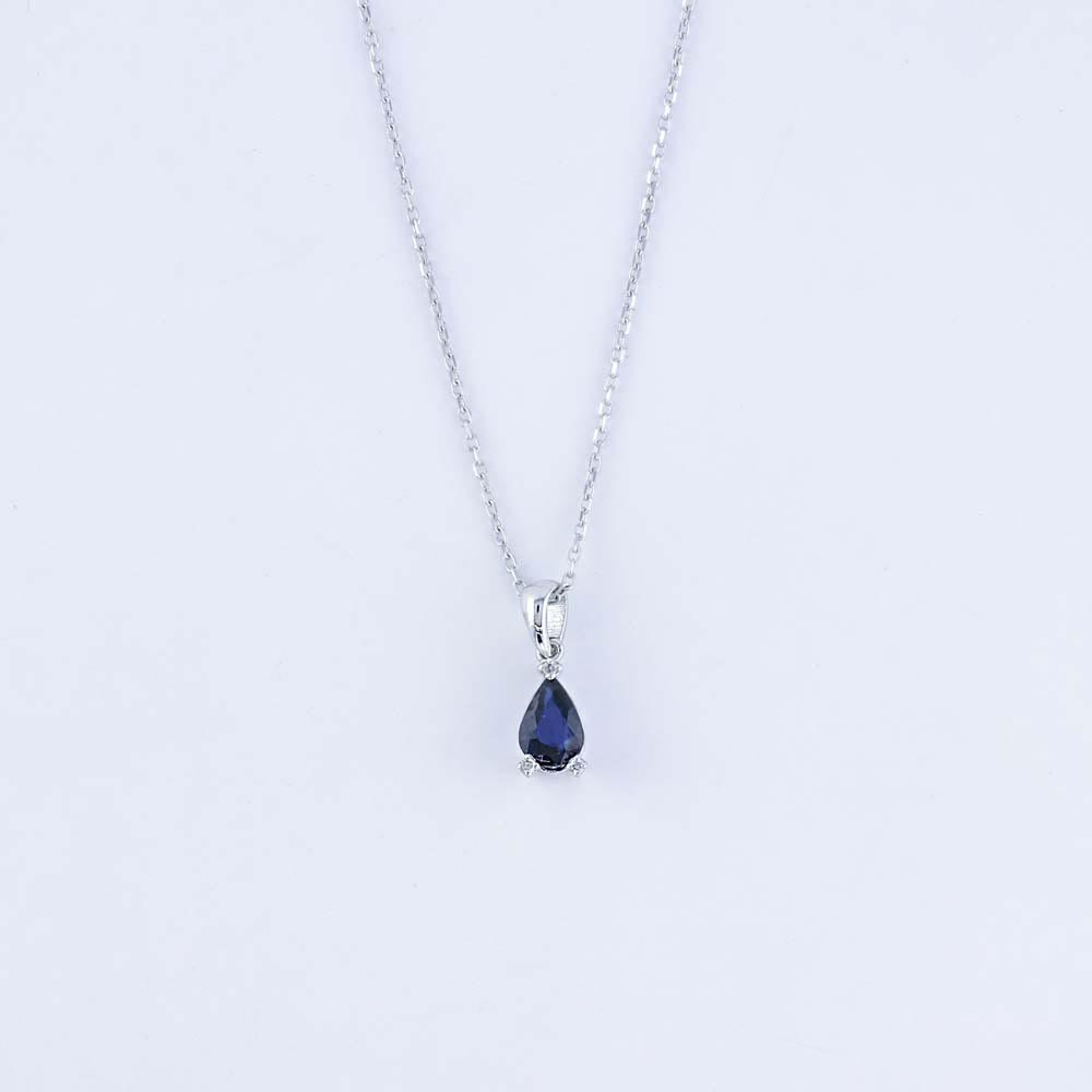 Safir Kolyeler 0.71 Karat Safir Royale Pırlanta Kolye - FP12121