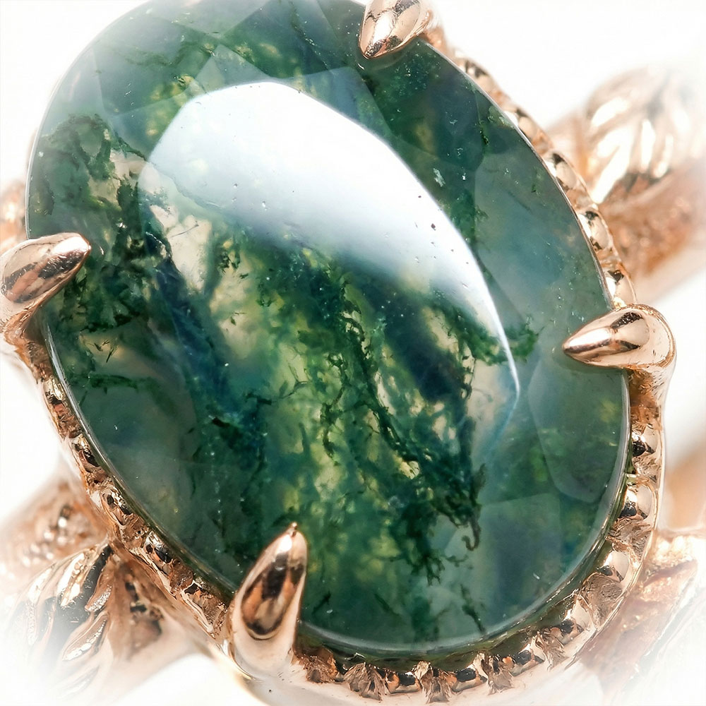 0.75 Karat Akik Taşı Tasarım Vintage Yüzük - FP08451