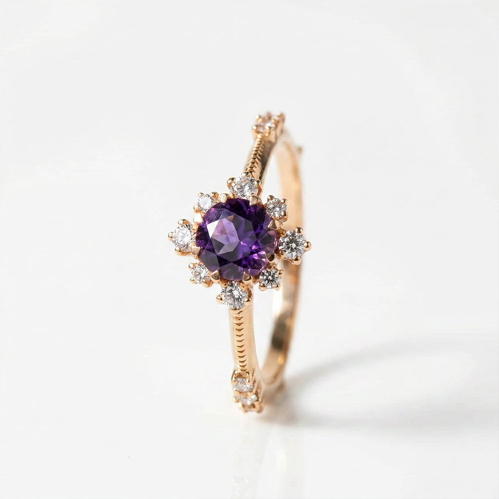 0.86 Karat Alexandrite Taşlı Vintage Pırlanta Yüzük - FP05340