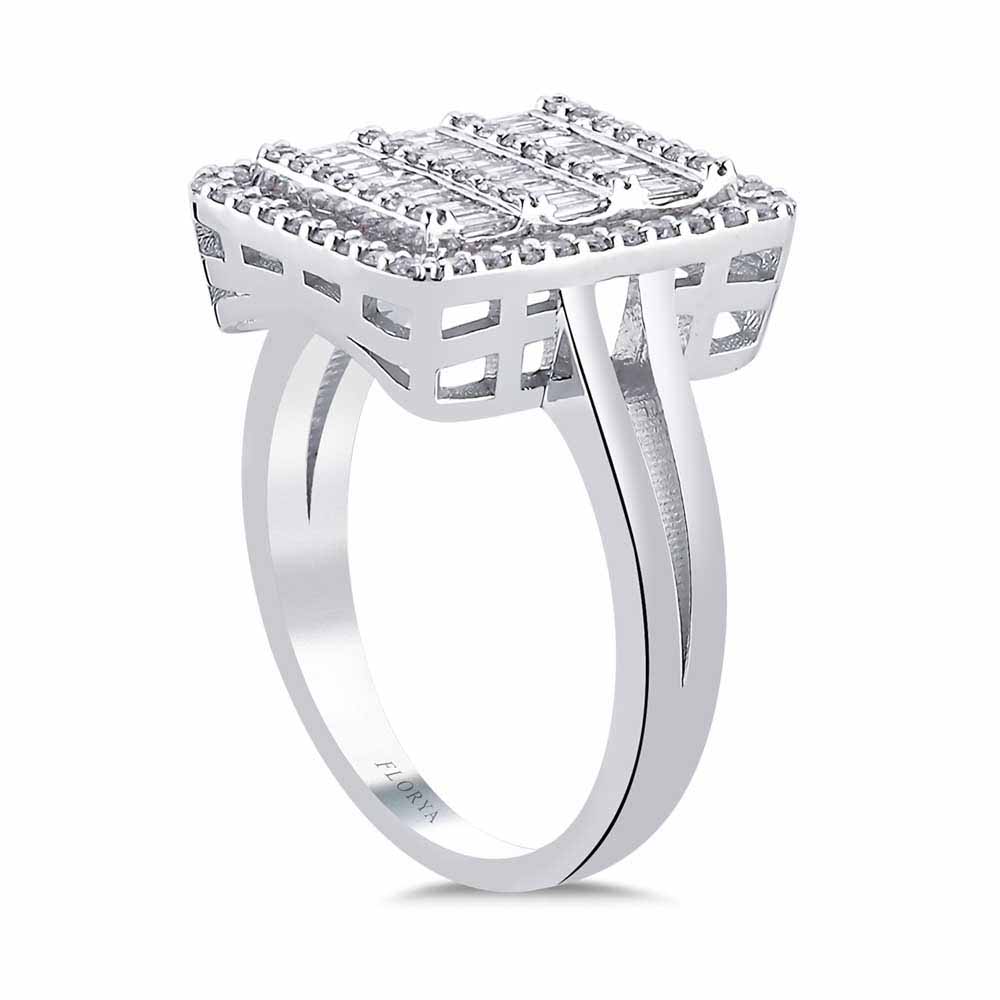 0.88 Karat Baget Taşlı Pırlanta Yüzük - FP06396