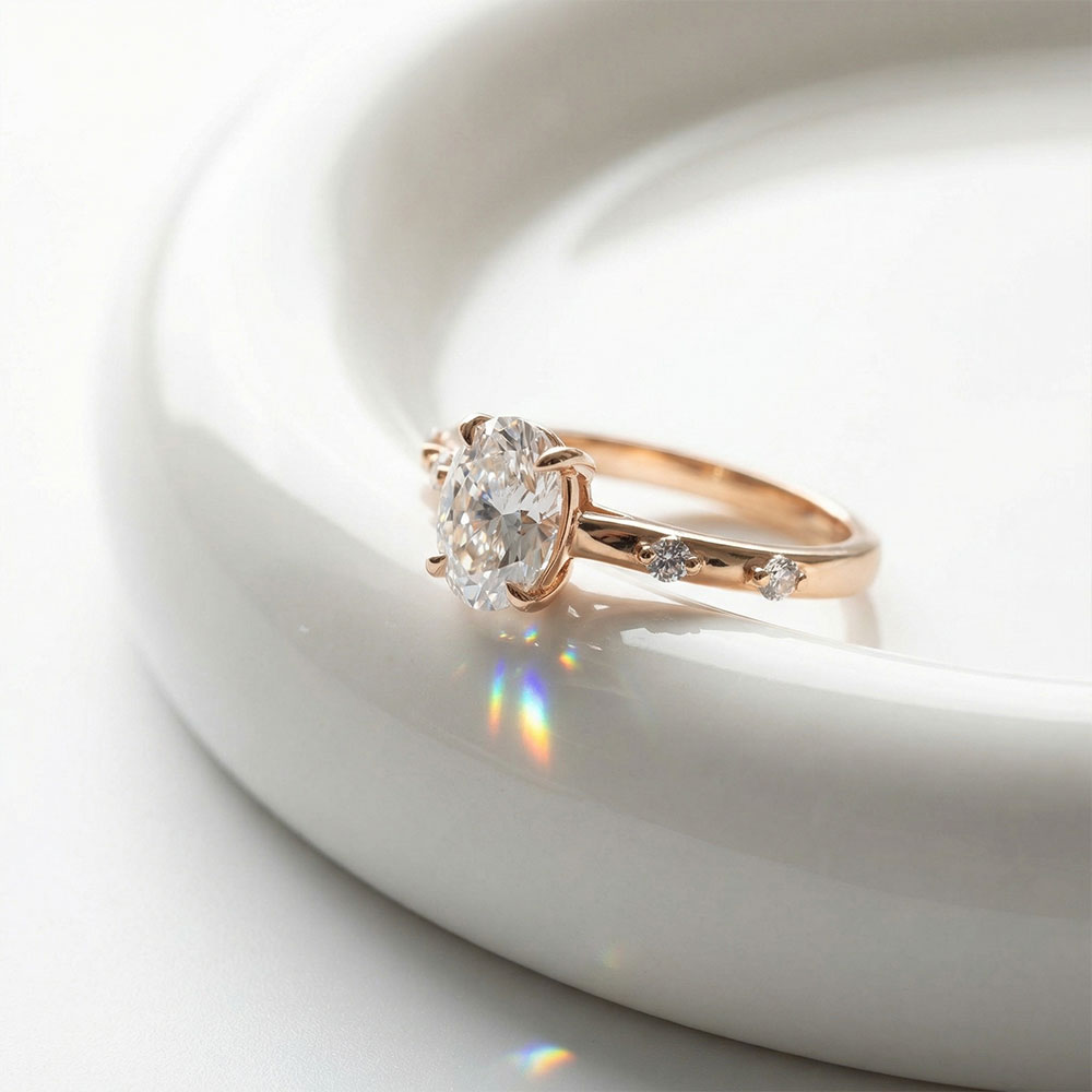 0,90 Karat Pırlanta Ve Beyaz Topaz Vintage Yüzük - FP13362