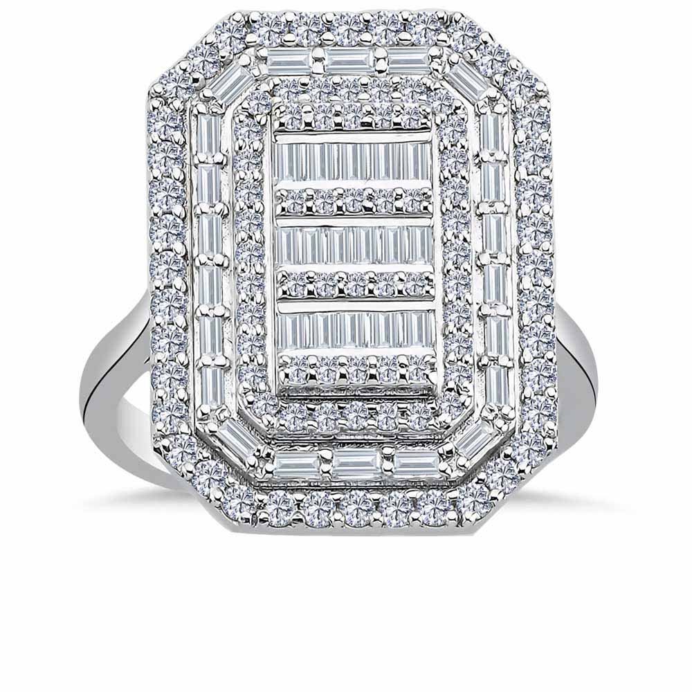 1,13 Karat Pırlanta Taşlı Baget Tasarım Yüzük - LP06526