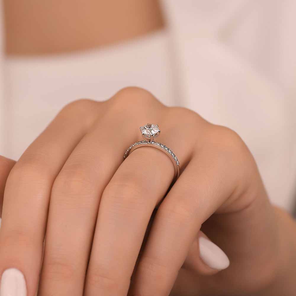 1.2 Karat Pırlantalı Tektaş Yüzük