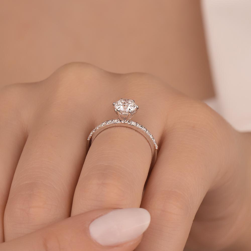 1.2 Karat Pırlantalı Tektaş Yüzük