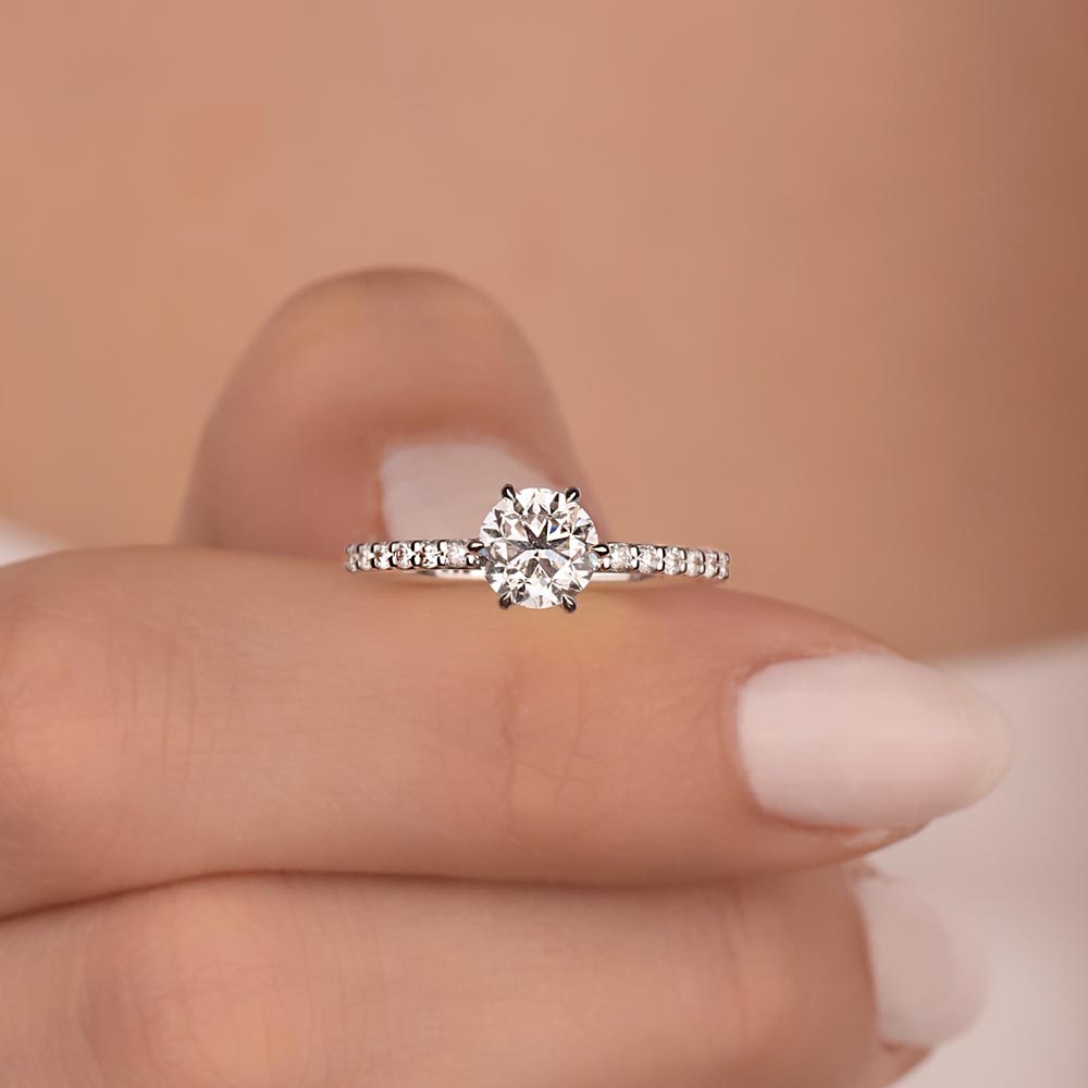 1.2 Karat Pırlantalı Tektaş Yüzük