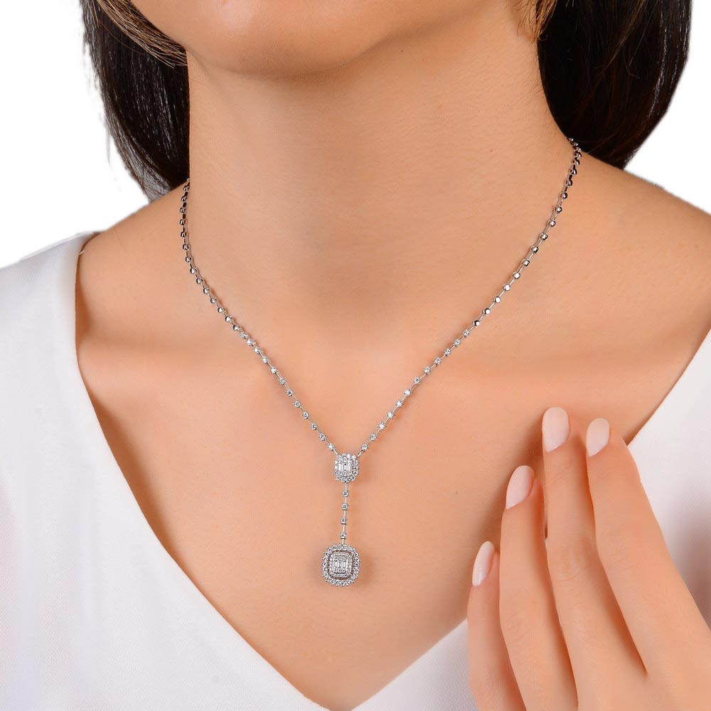 1,29 Karat Pırlanta Baget Gerdanlık - LP01701