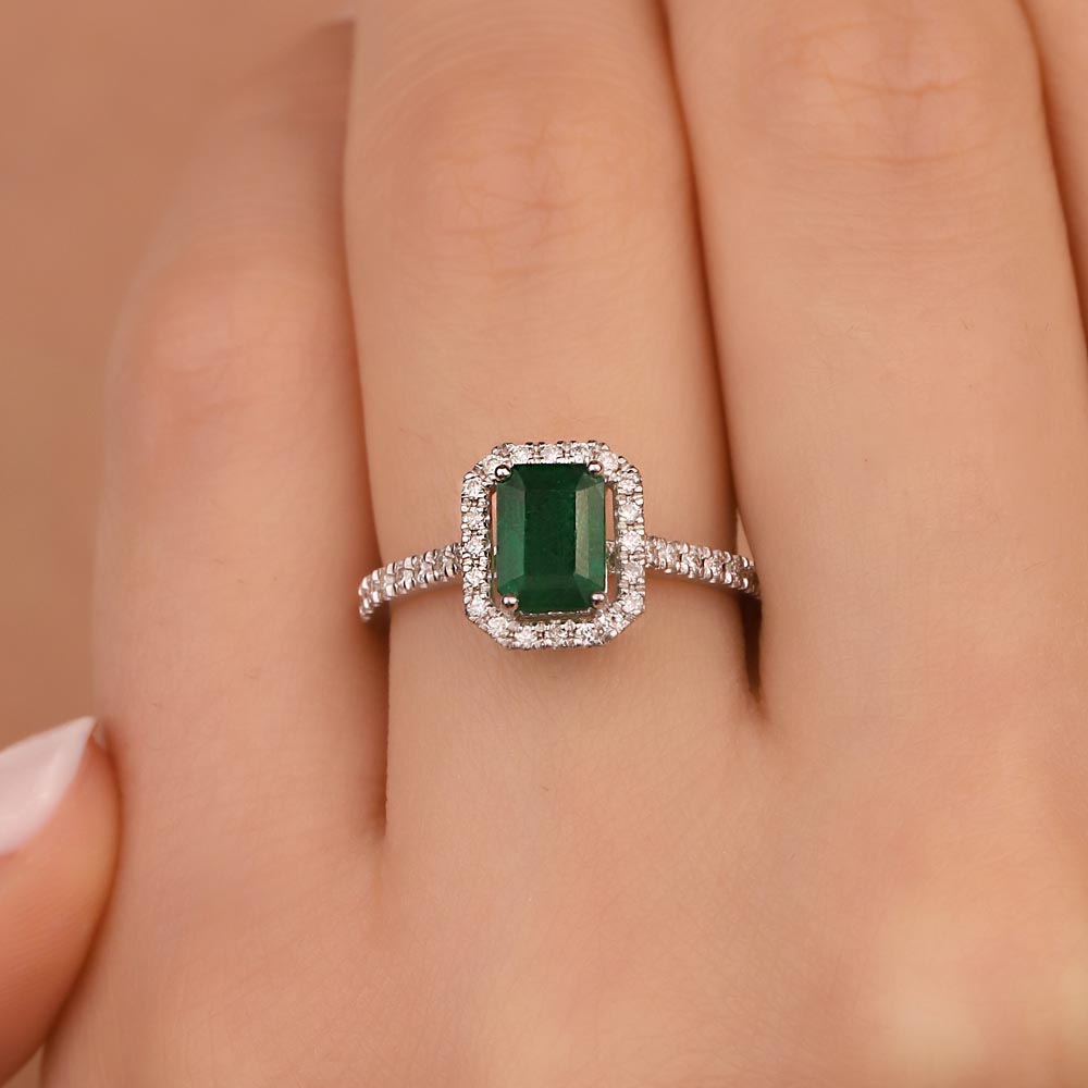 1,32 Karat Yakut baget-yuzukler Taşlı Pırlanta Yüzük