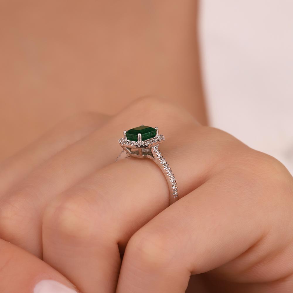 1,32 Karat Yakut baget-yuzukler Taşlı Pırlanta Yüzük